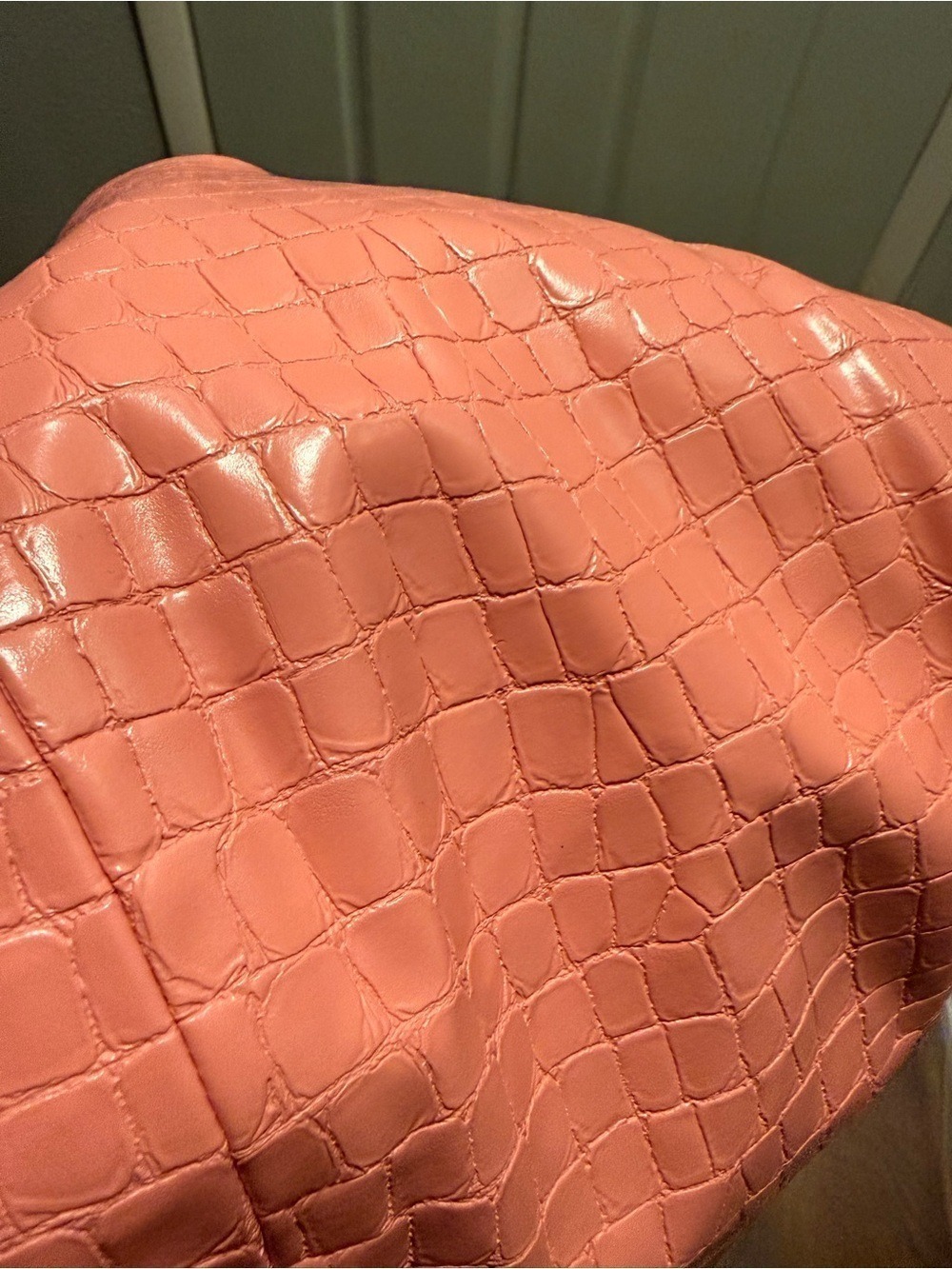 ALICE + OLIVIA Daven Croc Vegan Leather Pink Sleeveless minidress. Size 0 - Picture 6 of 8